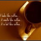 If it looks like coffee, it smells like coffee, and it feels like coffee ~ It still might not be coffee