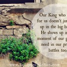 The King who fights for us