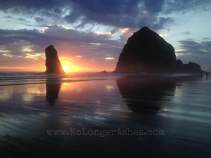 Cannon Beach, Oregon - amazing sunset... God's incredible creation. #NoLongerAshes