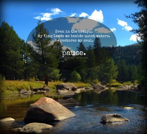 #21DayPause Even in the crazy - He leads my by quiet waters and RESTstores my soul... Ps23 #NoLongerAshes