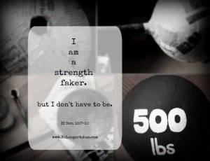 I am a strength-faker... but I don't have to be. My ugly... His beautiful! #nolongerashes